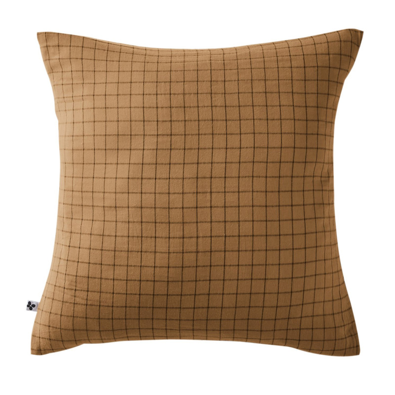 L'effet papillon - Taie d'oreiller Gaze de coton Gaïa Mix Camel, L'effet papillon 60 x 60 cm - L'effet papillon