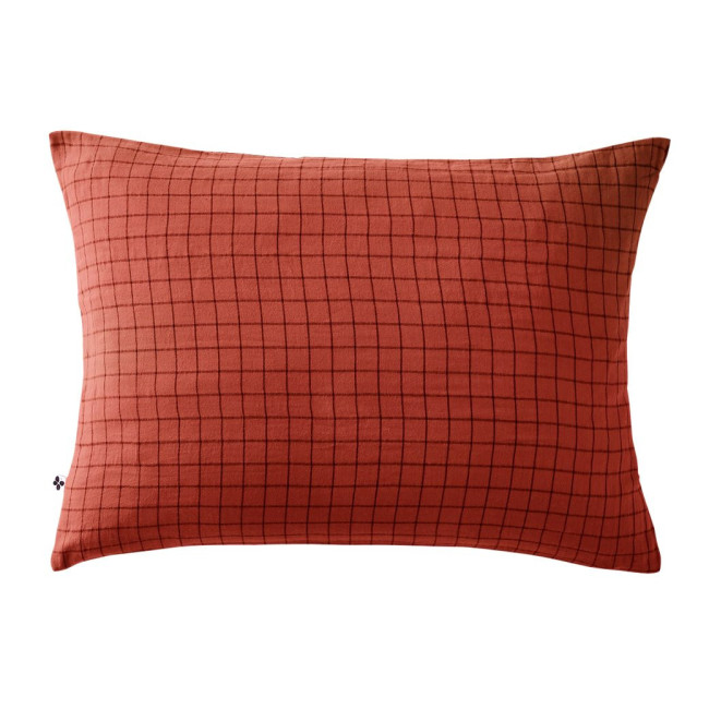 Taie d'oreiller Gaze de coton Gaïa Mix Terracotta, L'effet papillon