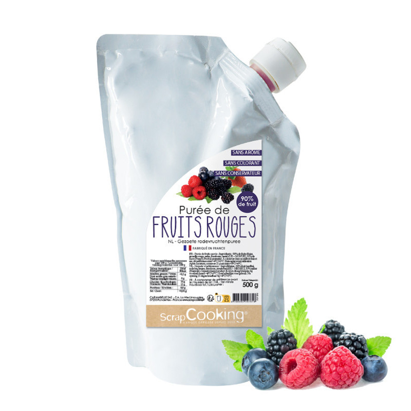 Acheter Purée de Fruits rouges pasteurisée 90% de fruits de ScrapCooking