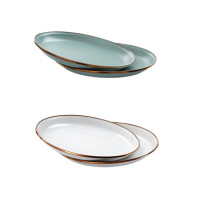Set de 2 Assiettes en Email, Barebones