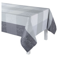 Nappe enduite Fleurs de Kyoto Brume, Le Jacquard Français