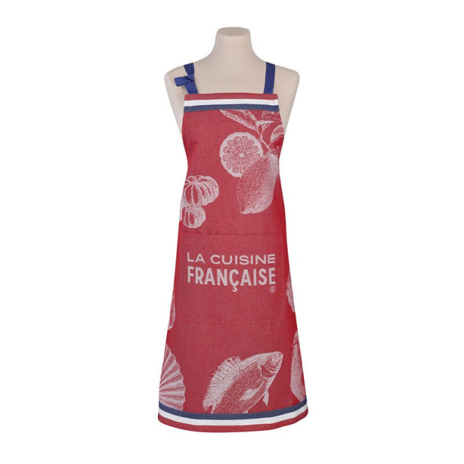 Tablier Gastronomie Rouge, Le Jacquard Français