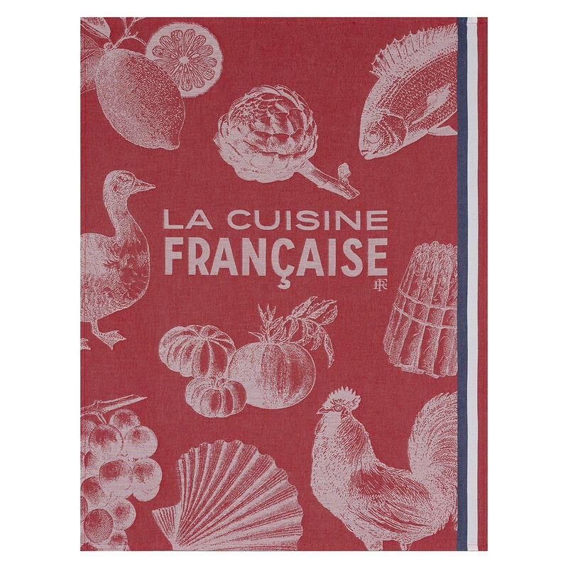 Torchon Gastronomie, Le Jacquard Français Rouge - LE JACQUARD Français