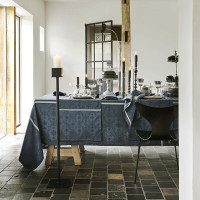 Nappe Armoiries Lin Céruléen, Le Jacquard Français