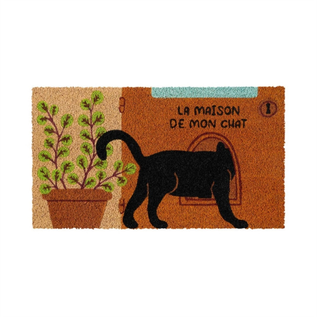 Paillasson coco/pvc La maison de mon chat, Derrière la porte