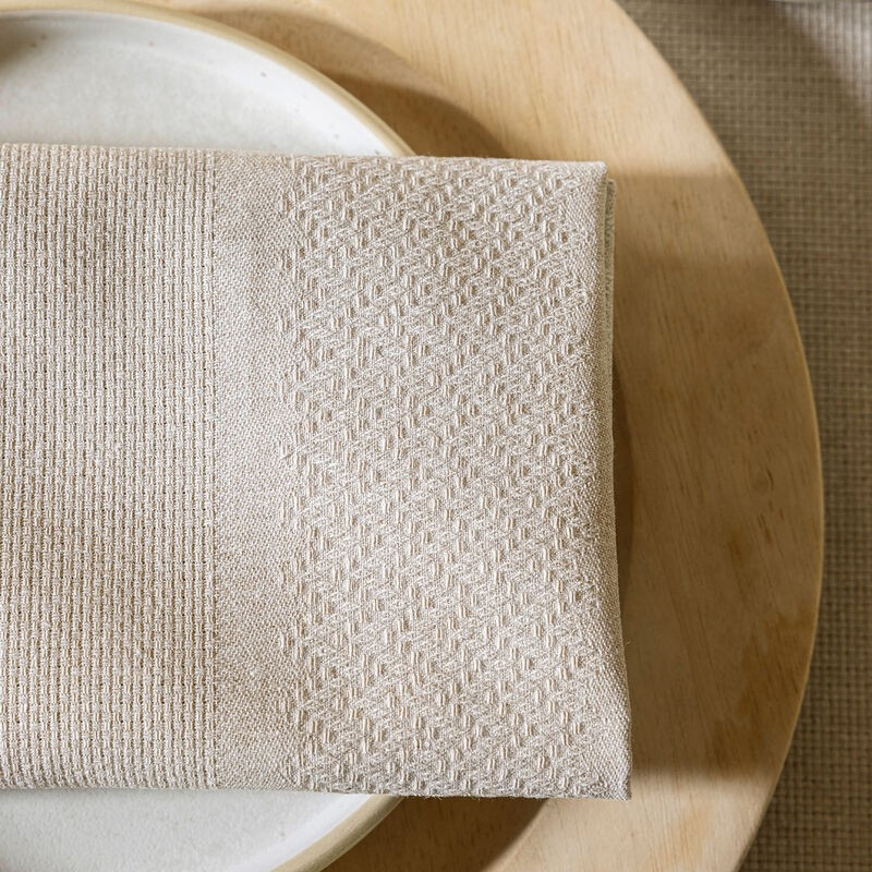 serviette de table slow life re-use bois, le jacquard français - le jacquard français