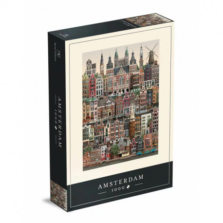 Acheter puzzle 1000 pièces ville d'Amsterdam de Martin Schwartz