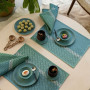 Set de table enduit Veine Graphique Emeraude, Le Jacquard Français