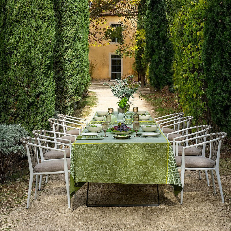 Nappe Voyage Iconique Figuier, Le Jacquard Français Carré - LE JACQUARD Français
