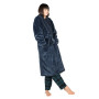 Peignoir Mixte Polaire BOLSTA Bleu Nuit, Sensei