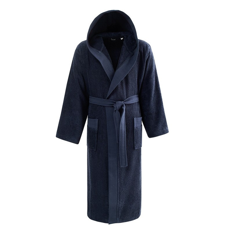 SENSEI - Peignoir à capuche uni Boxer Bleu Nuit, Sensei S - SENSEI