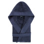 Peignoir à capuche uni Boxer Bleu Nuit, Sensei
