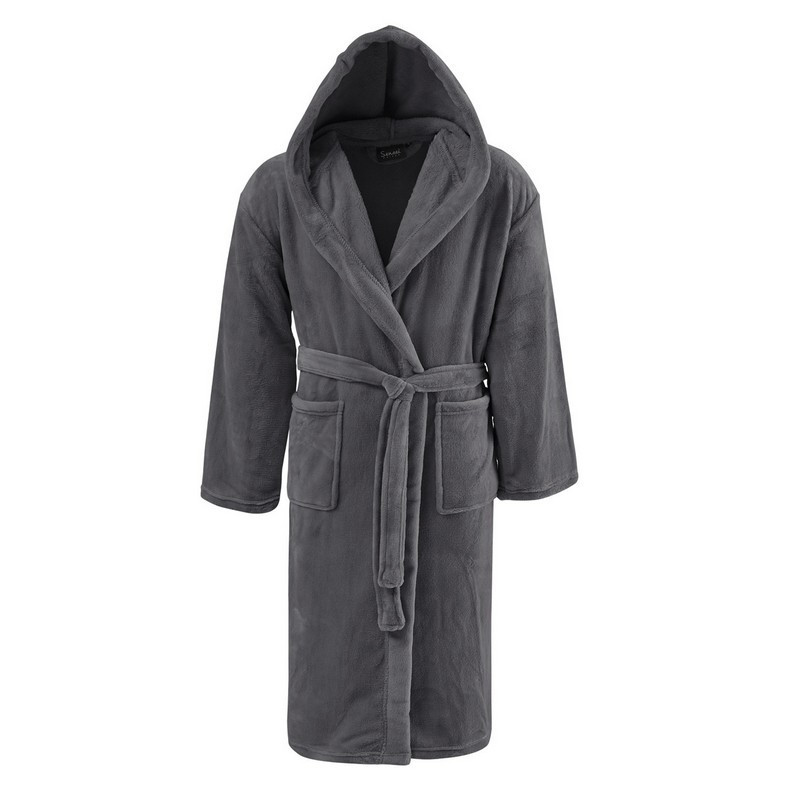 SENSEI - Peignoir mixte Polaire à capuche Kapra Silver Grey, Sensei S - SENSEI