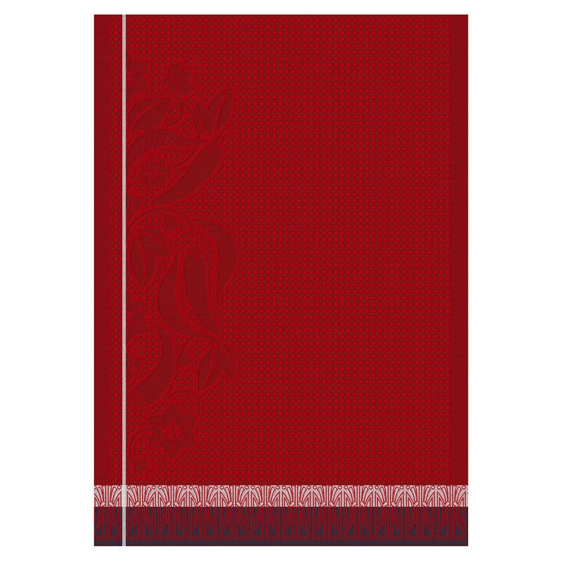 essuie-main piments, le jacquard français rouge - le jacquard français