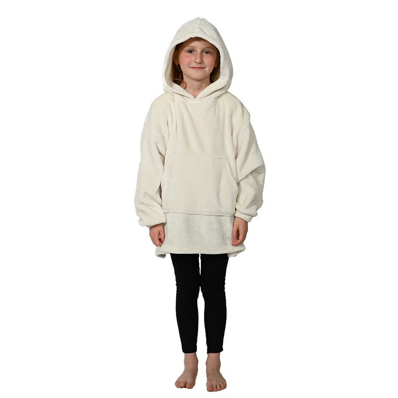 SENSEI - Poncho polaire pour enfant à capuche Ginger Neige, Sensei 9/14 ans - SENSEI