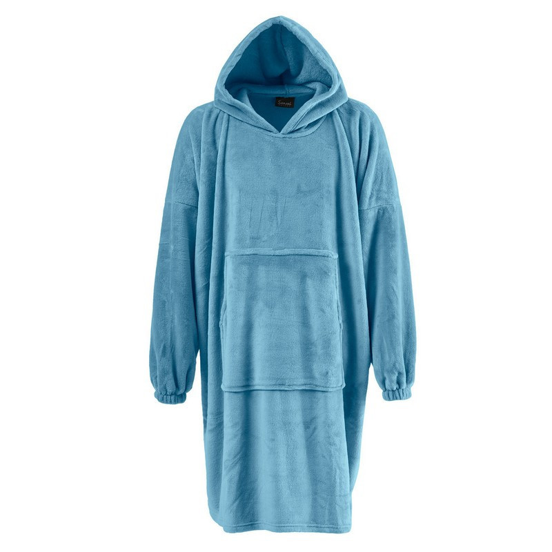 SENSEI - Poncho polaire à capuche Kapra, Sensei Cobalt - SENSEI