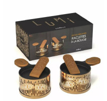 Coffret 2 raclettes à la bougie Lumi Édition Or, Cookut