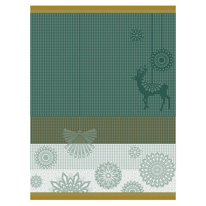LE JACQUARD Français - Essuie-main Lumières d'Etoiles, Le Jacquard Français Emeraude - LE JACQUARD Français