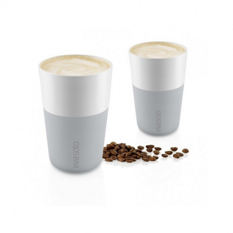 set de 2 mugs café latte 36 cl, eva solo marble grey - eva solo