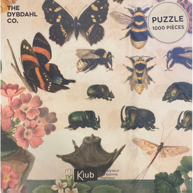 Kiub - Puzzle de 1000 pièces Papillons, Kiub - Kiub