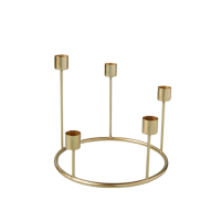 Couronne de 5  bougeoirs dorés, Be Home