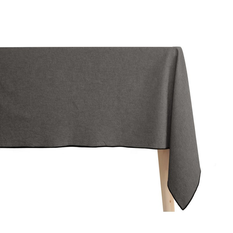 nappe coton lavé hono granit, vent du sud 160 x 200 cm - vent du sud