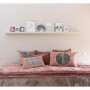 Coussin brodé Yaël Bois de Rose, Vivaraise