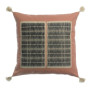 Coussin brodé Yaël Bois de Rose, Vivaraise