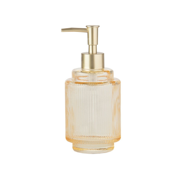 Pompe à Savon Strié Gold en verre, Andrea House