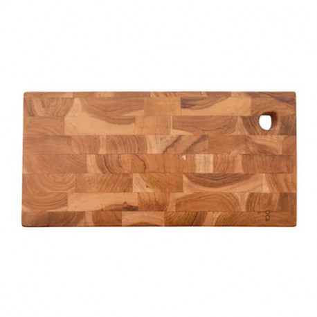 planche à découper en bois de teck recyclé, point virgule 40 x 20 cm - point virgule