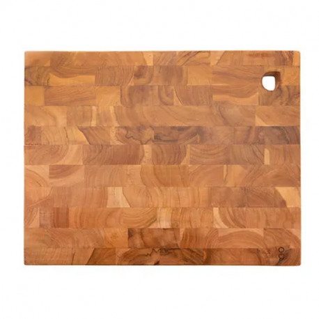 planche à découper en bois de teck recyclé, point virgule 40 x 30 cm - point virgule