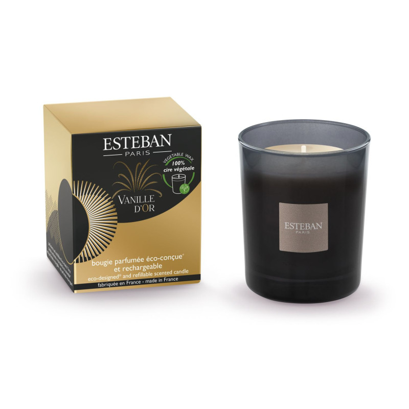 Esteban - Bougie parfumée initiale 180g Vanille d'Or, Esteban - ESTEBAN