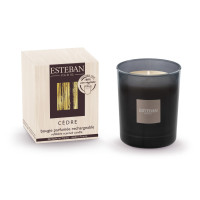 Bougie parfumée initiale 180g Cèdre, Esteban