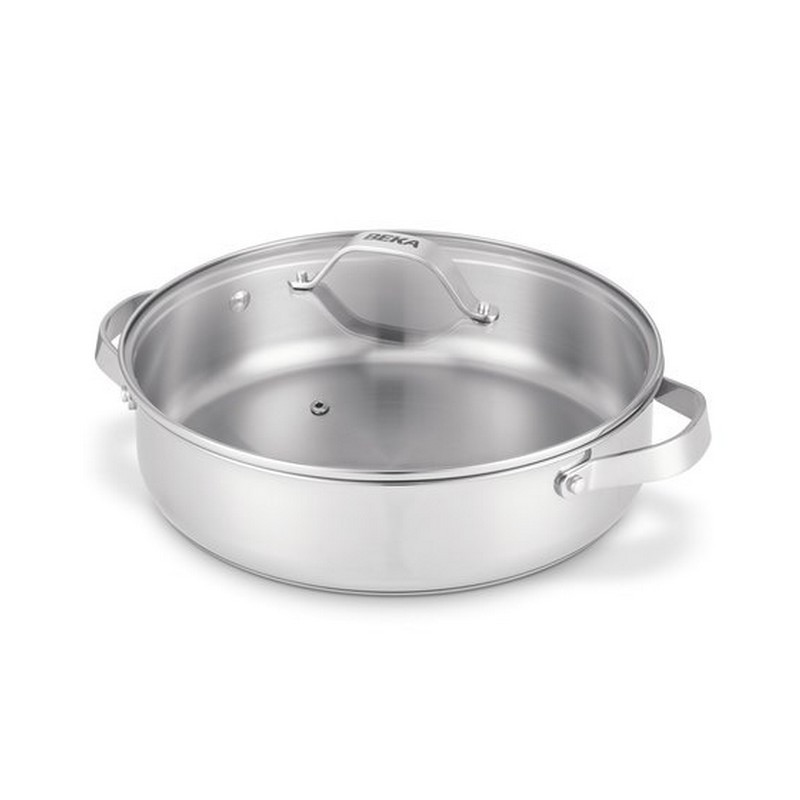 Sauteuse 2 anses avec couvercle en verre 28cm Cicla, Beka - BEKA