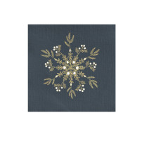 Serviettes en papier Fleur des neiges Bleu, Françoise PAVIOT