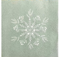 Serviettes en papier Fleur des neiges Vert, Françoise PAVIOT