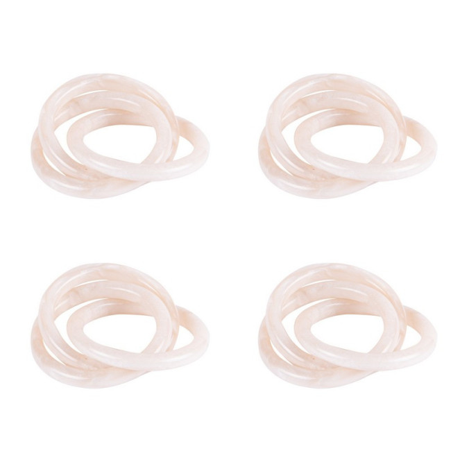 4 ronds de serviette Alaska, Table Passion