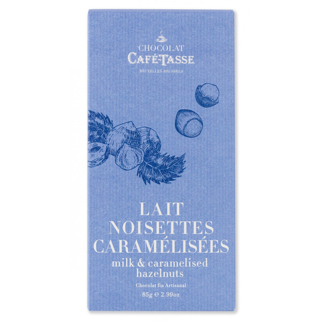 Tablette de chocolat au Lait Noisettes Caramélisées, Café Tasse