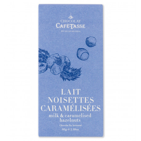 Tablette de chocolat au Lait Noisettes Caramélisées, Café Tasse