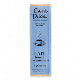 Barre de chocolat au Lait fourré Caramel Salé, Café Tasse