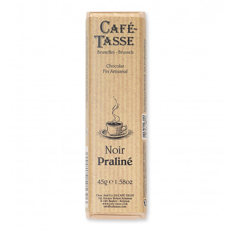 Barre de chocolat Noir Praliné, Café Tasse