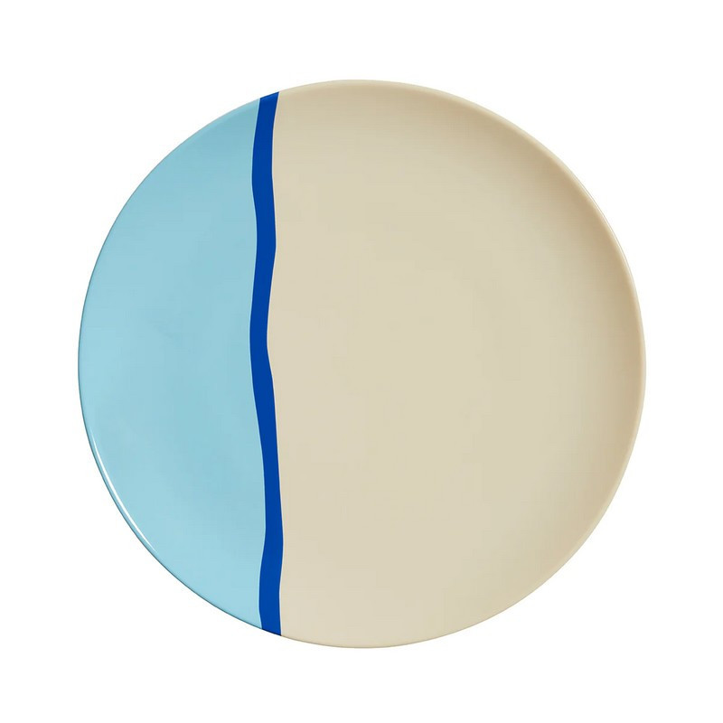 assiette plate 26 cm destination mer, degrenne paris - guy degrenne