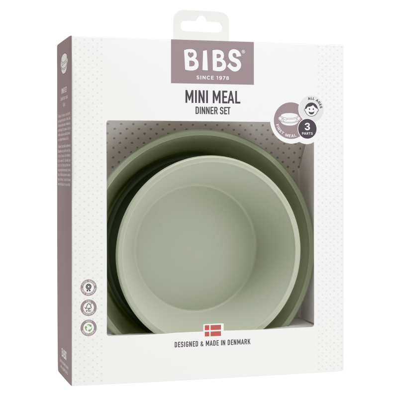 French Flair - Set Assiette et Bol Bibs, French Flair Sage - French Flair