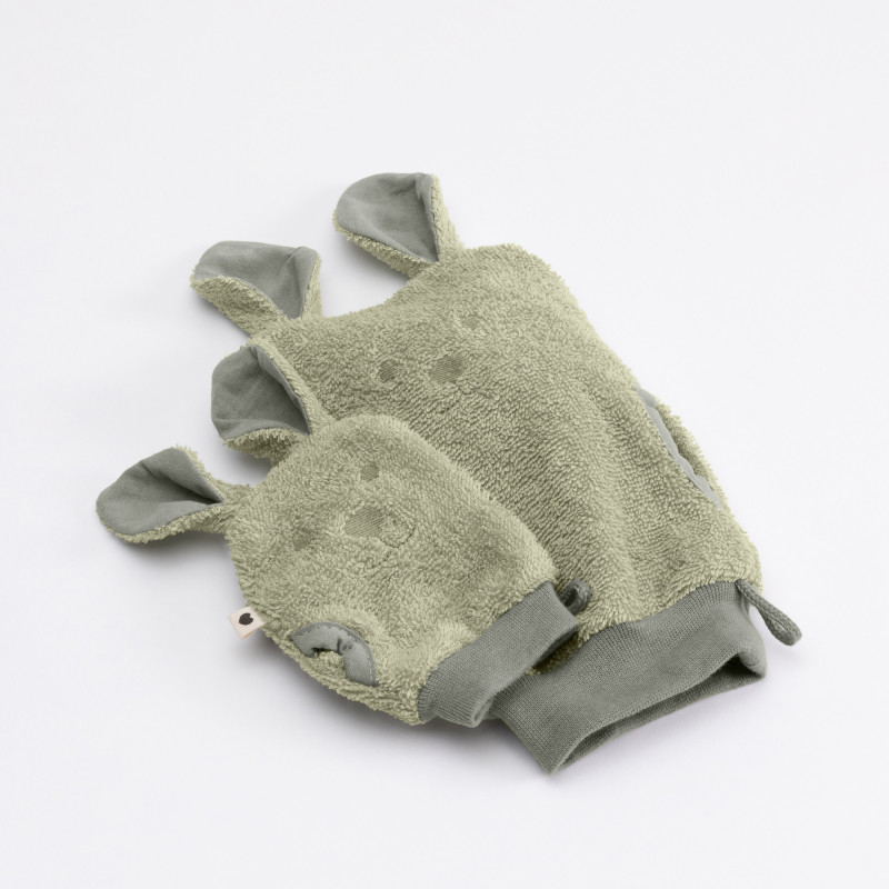 French Flair - Set de 2 Gants de Toilette Bibs, French Flair Sage - French Flair