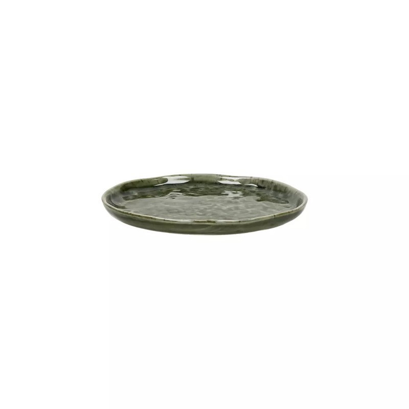 Pomax - Assiette en grès 12 cm Spiro, Pomax Vert - Pomax