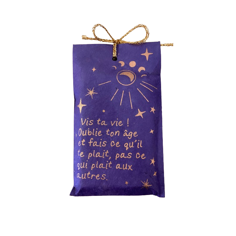 Savon Message Pensée Positive couleur Violet, Mas du Roseau - mas du roseau