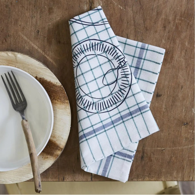 Serviette de table À table vert, Sylvie Thiriez