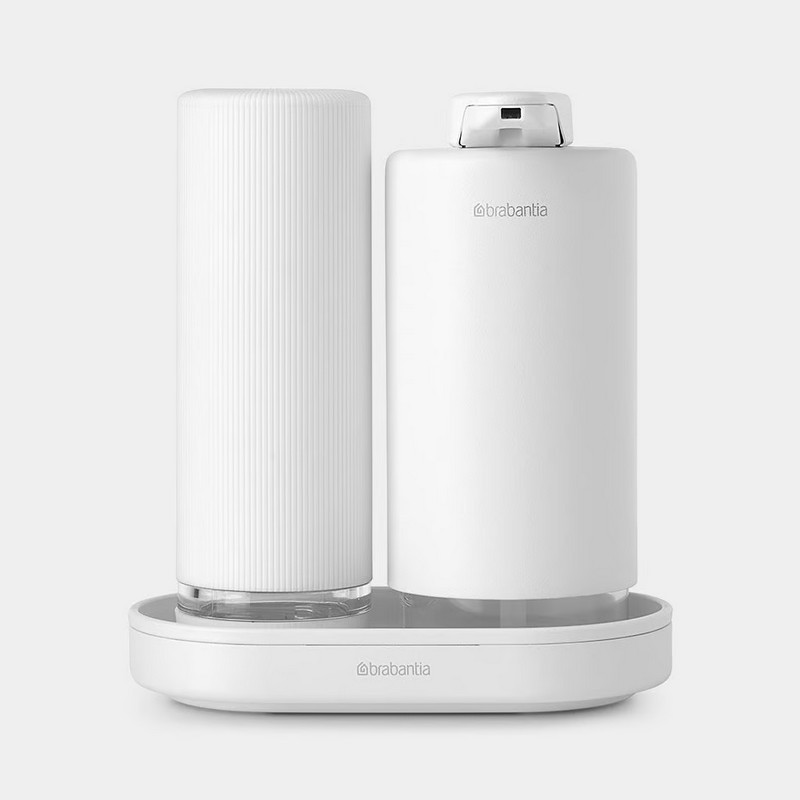 Brabantia - Set distributeur de savon SinkStyle, Brabantia Mineral fresh white - BRABANTIA