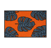 Tapis 40x70cm Monstera allover Orange, Salonloewe Efia