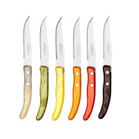 Coffret 6 couteaux à steak Berlingot Automne, Claude Dozorme